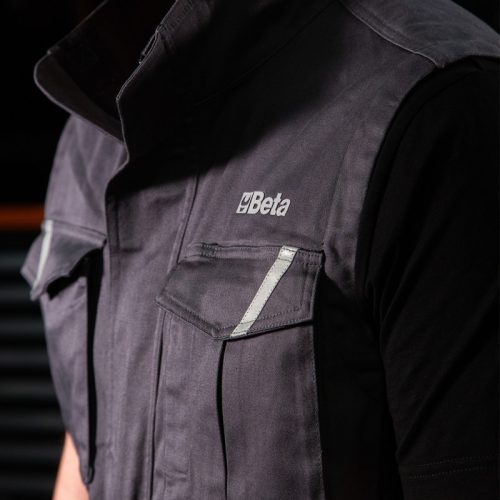 Beta 7937MG Munkamellény, 100% pamut, szürke L