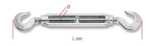Beta 8007Z-K Mindkét oldalon horgos feszítőszerelvény, galvanizált M5