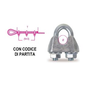 Beta 8016U-K Szorítókengyel, horganyzott EN 13411-5 5mm