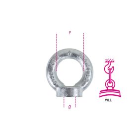 Beta 8042EZ-K Emelő gyűrűs anya, horganyzott M12