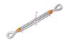 Beta 8105-K Mindkét oldalon szemes feszítőszerelvény, horganyzott M12x230mm