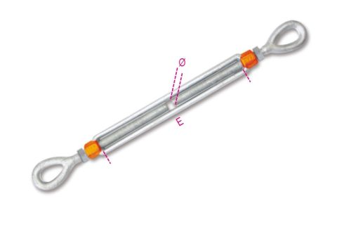 Beta 8105-K Mindkét oldalon szemes feszítőszerelvény, horganyzott M12x230mm
