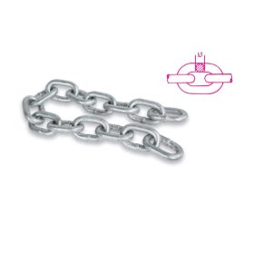   Beta 8121MZC Oldalthegesztett lánc tekercs statikus csatlakozásokhoz, tüzihorganyzott 6mm