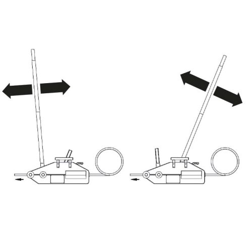 Beta 8148 Kézi csörlő, alumíniumötvözet test, csörlőkarral, drótkötéllel és horoggal szállítva 20fm 800kg