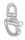 Beta 8273 Karabiner horog gyorscsatlakozóval és szemes forgószem Nemesacél AISI 316 16x85mm