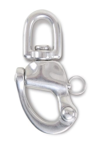 Beta 8273 Karabiner horog gyorscsatlakozóval és szemes forgószem Nemesacél AISI 316 16x85mm