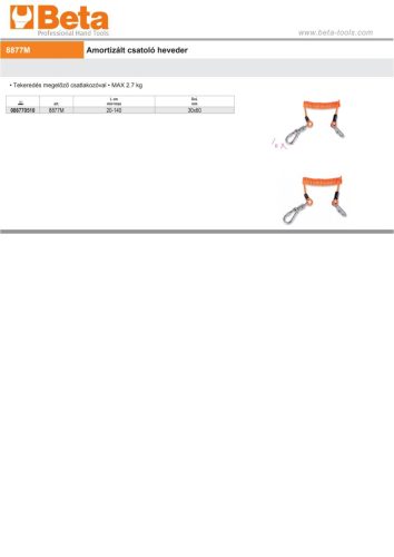 Beta 8877M Amortizált csatoló heveder