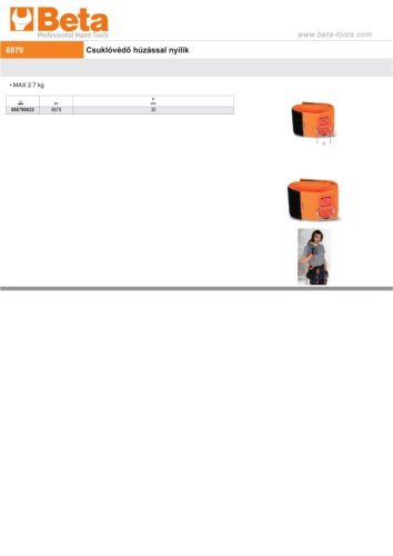 Beta 8879 Csuklóvédő húzással nyílik