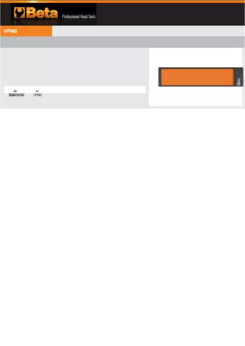 Beta VPM0 Szivacsbetét 367x147mm ÜRES