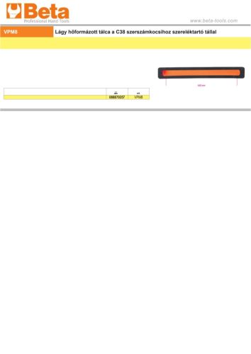 Beta VPM8 Szivacsbetét 440x40mm ÜRES