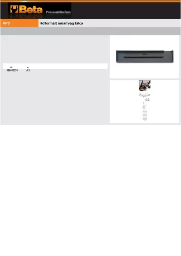 Beta VP5 Kemény hőformált műanyag tálca ÜRES