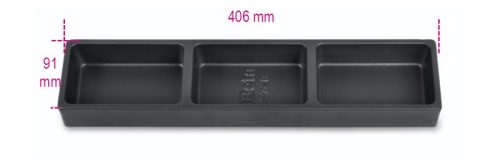 Beta VP7-C ABS hőformált tálca 3 rendezőtálcával a C45PRO szerszámkocsikhoz, ÜRES