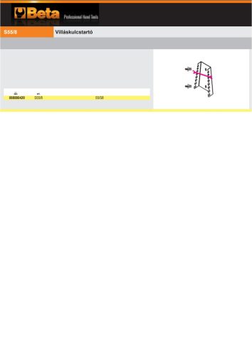 Beta S55/8 Villáskulcstartó ÜRES