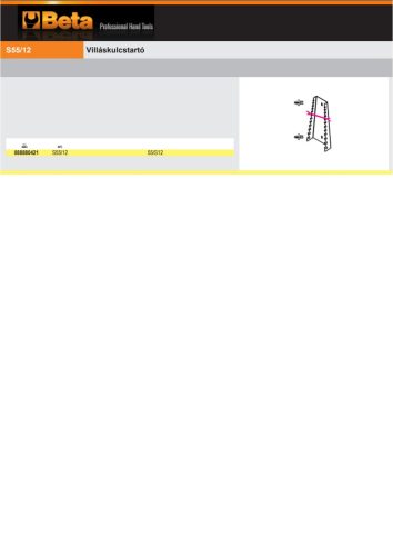 Beta S55/12 Villáskulcstartó ÜRES