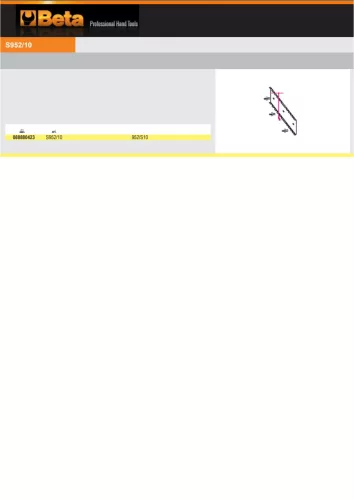 Beta S952/10 tartozékok lemezáruhoz ÜRES