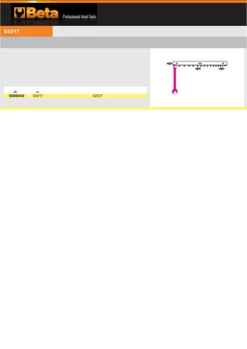 Beta S42/17 tartozékok lemezáruhoz ÜRES