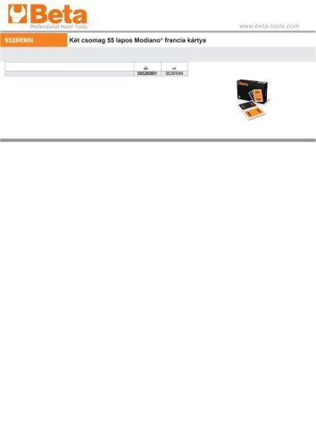 Beta 9526RMN Két csomag 55 lapos Modiano® francia kártya