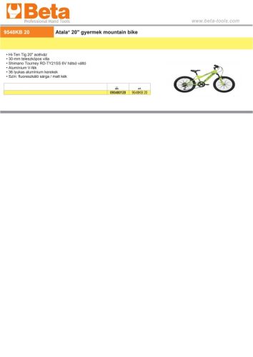 Beta 9548KB 24 Atala® 24" gyermek mountain bike 24"