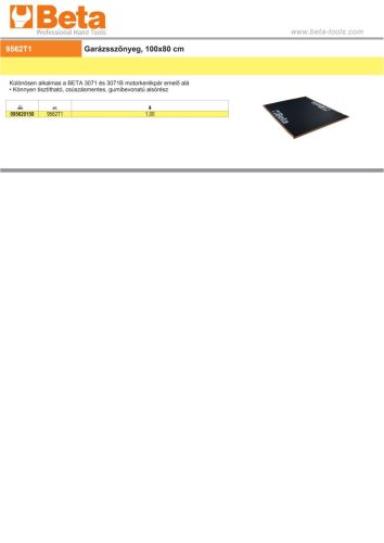 Beta 9562T1 Garázsszőnyeg, 100x80 cm