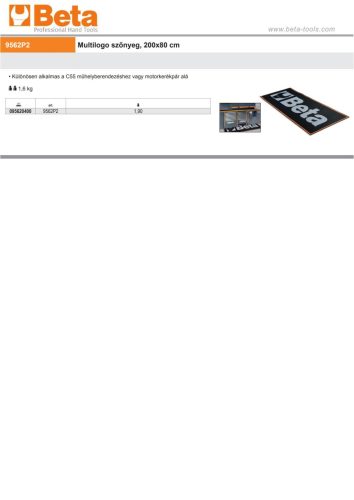 Beta 9562P2 Multilogo szőnyeg, 200x80 cm