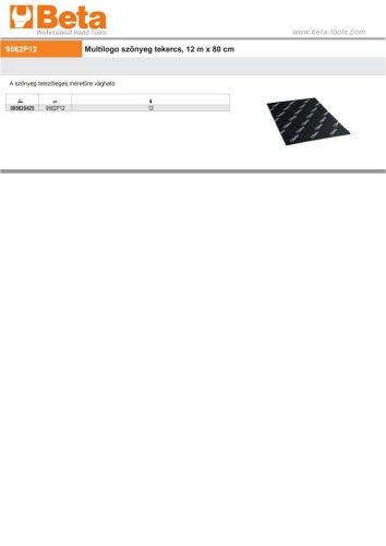 Beta 9562P12 Multilogo szőnyeg tekercs, 12 m x 80 cm