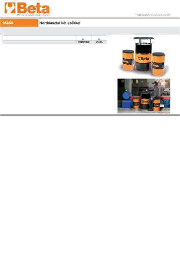 Beta 9565K Hordóasztal két székkel