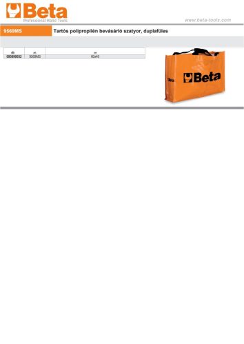 Beta 9569MS Tartós polipropilén bevásárló szatyor, duplafüles