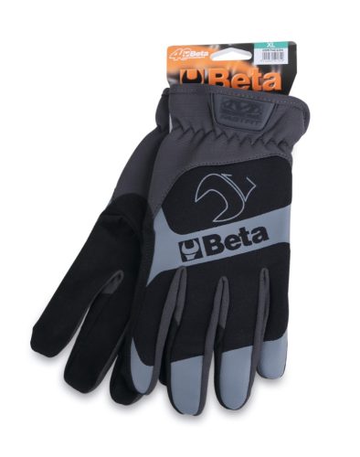 Beta 9574B Munkakesztyű, elasztizált gumis csuklórész, erősített hüvelykujj és mutatóujj, érintőképernyős eszközök használatra alkalmas XXL