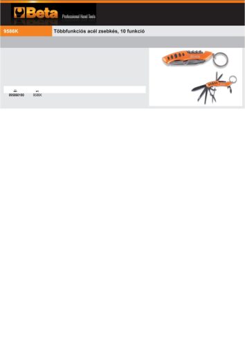 Beta 9586K Többfunkciós acél zsebkés, 10 funkció