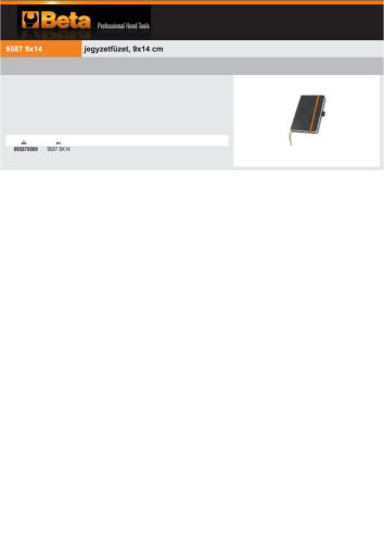 Beta 9587 9X14 jegyzetfüzet, 9x14 cm