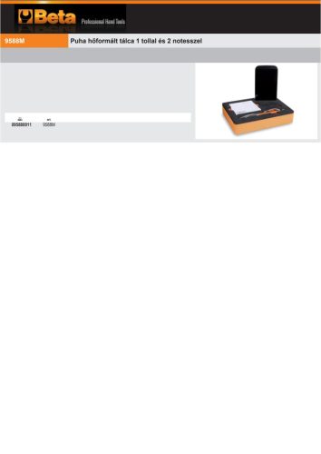 Beta 9588M Puha hőformált tálca 1 tollal és 2 notesszel