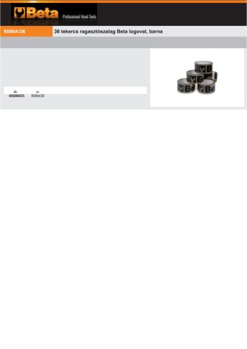 Beta 9589A/36 36 tekercs ragasztószalag logoval, barna
