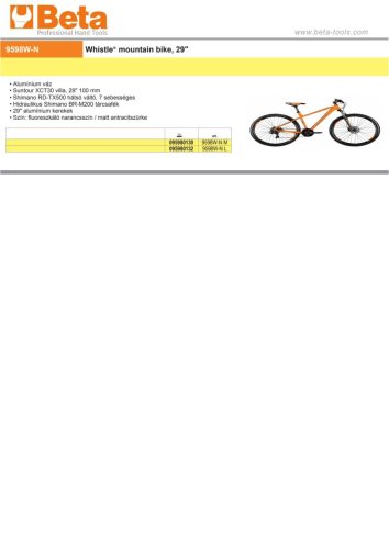 Beta 9598W-N Whistle® mountain bike, 29"