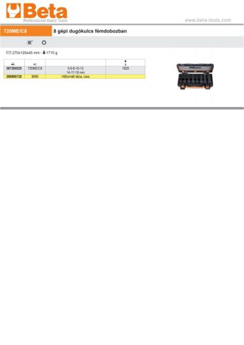 Beta 9899 720ME/C8 Hőformált tálca, ÜRES