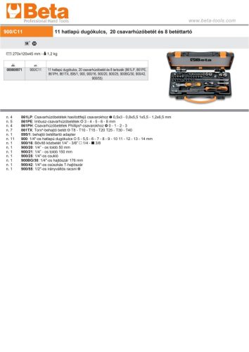 Beta 9899 900C11 Hőformált tálca, ÜRES