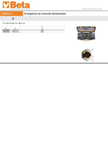 Beta 9899 910C16 Hőformált tálca, ÜRES