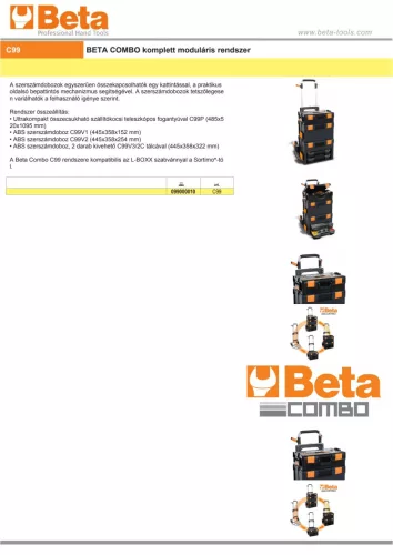 Beta C99 COMBO komplett moduláris rendszer ÜRES