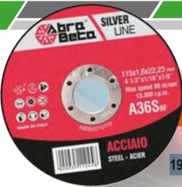 Beta 300db vágókorong 115x1,2mm + Beta 1956 115-750W sarokcsiszoló