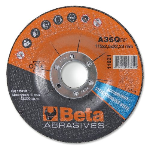 Beta 11021 115X3,2 VÁGÓKORONG ROZSDAMENTES ACÉLHOZ 115x3,2mm