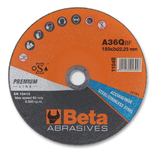Beta 11049 2,0 Egyenes, vékony, acél és rozsdamentes acél vágókorongok 230x2mm