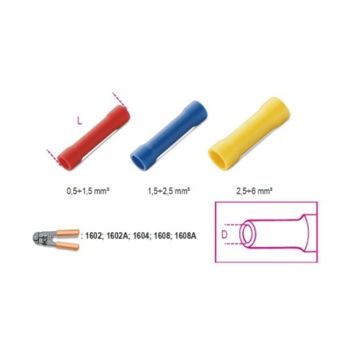 Beta BM00260 Szigetelt kábelcsatlakozók Ø2,5mm 1,5-2,5mm²