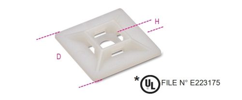 Beta BMB0903 Kábelkötegelő talp - kétirányról fűzhető 28x28x5,8x4,8mm
