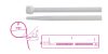 Beta BMB3048 Műanyag kábelkötegelő szalag, natúr 4,8x300mm