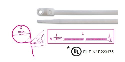 Beta BMBH3076 Gyűrűs műanyag kábelkötegelő szalag, natúr 7,6x305mm