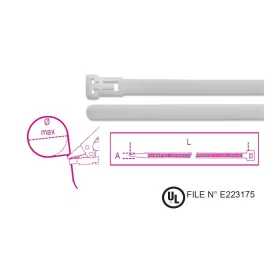   Beta BMBR1576 Újrahasználható műanyag kábelkötegelő szalag, natúr 7,6x150mm