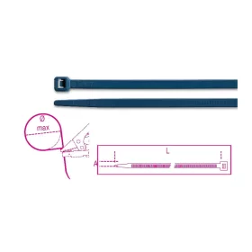   Beta BMBX1025 Műanyag kábelkötegelő szalag, kék színű, kimutatható a fémdetektorok 2,5x100mm
