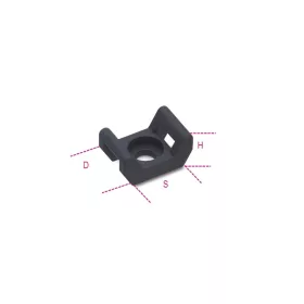 Beta BMN0905 Kábelkötegelő talp fekete 15,2x9,4x6,8x3,3mm