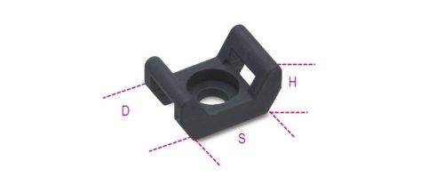 Beta BMN0906 Kábelkötegelő talp fekete 22x16,2x10,8x5,2mm