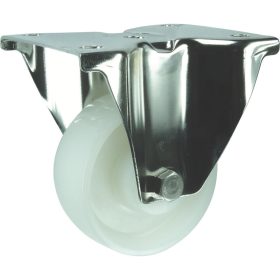   Atlas rozsdamentes acélgörgő nejlonabronccsal – fix típus felső tányérral 80mm