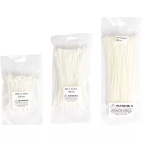   Edison natural 2.5mm kábelkötegelő készlet (300db/csomag)